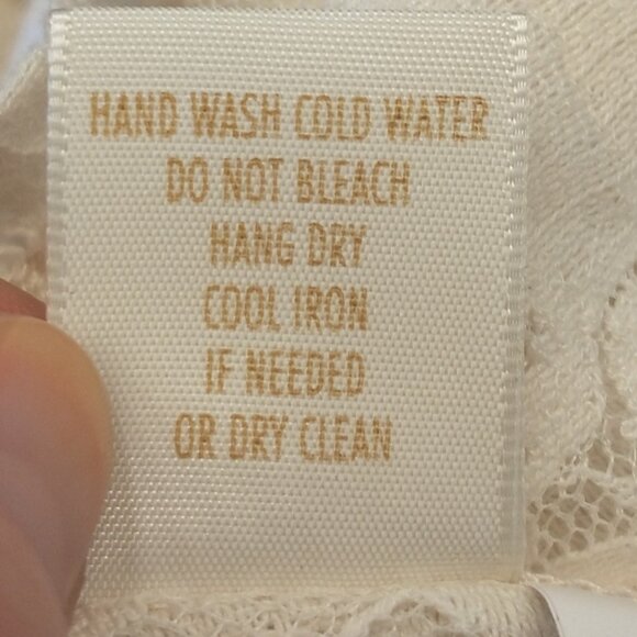 Women's ADiva Off White Lace Sheer Long Sleeve Blouse Size Large - Picture 8 of 11